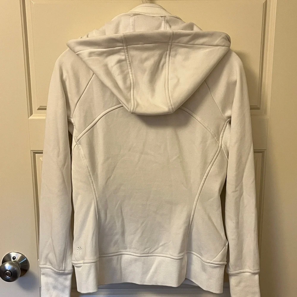 Athleta Women's White Zip Hoodie - Picture 5 of 6